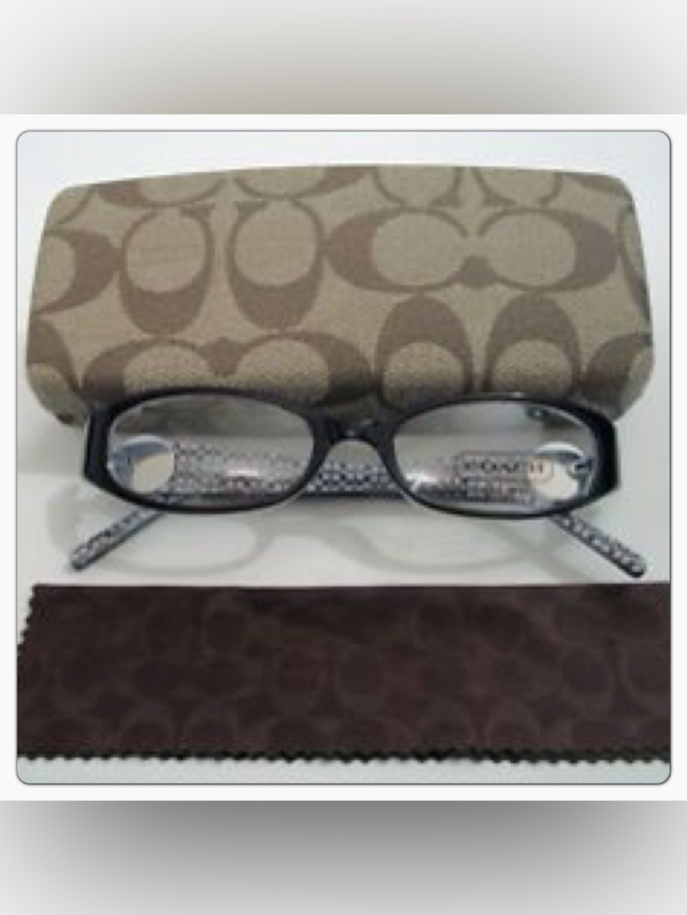 COACH Mallory 6582 Eyeglasses – Black Signature Print Arms Includes Case